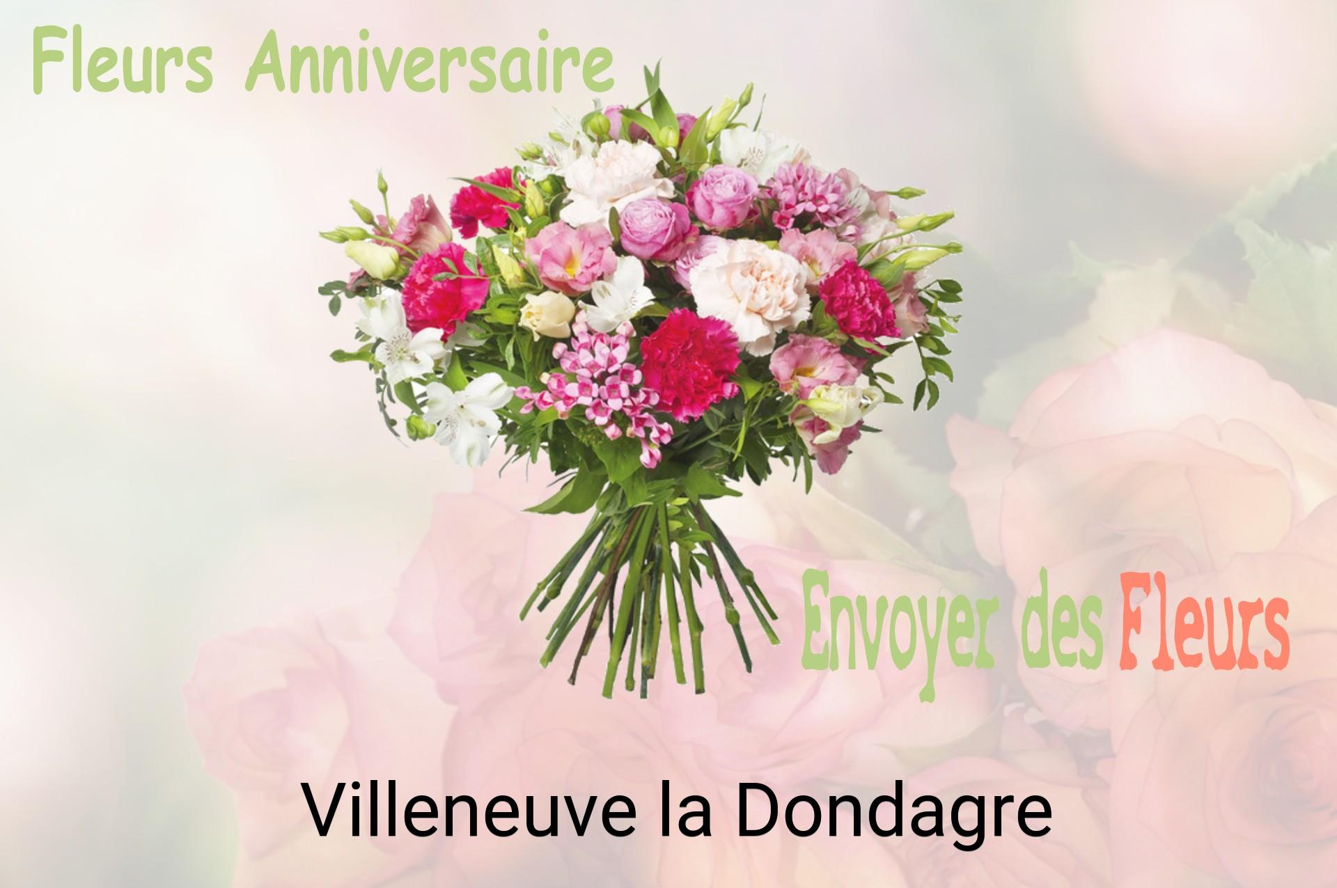 Bouquet de fleurs d’anniversaire livré à Villeneuve-la-Dondagre
