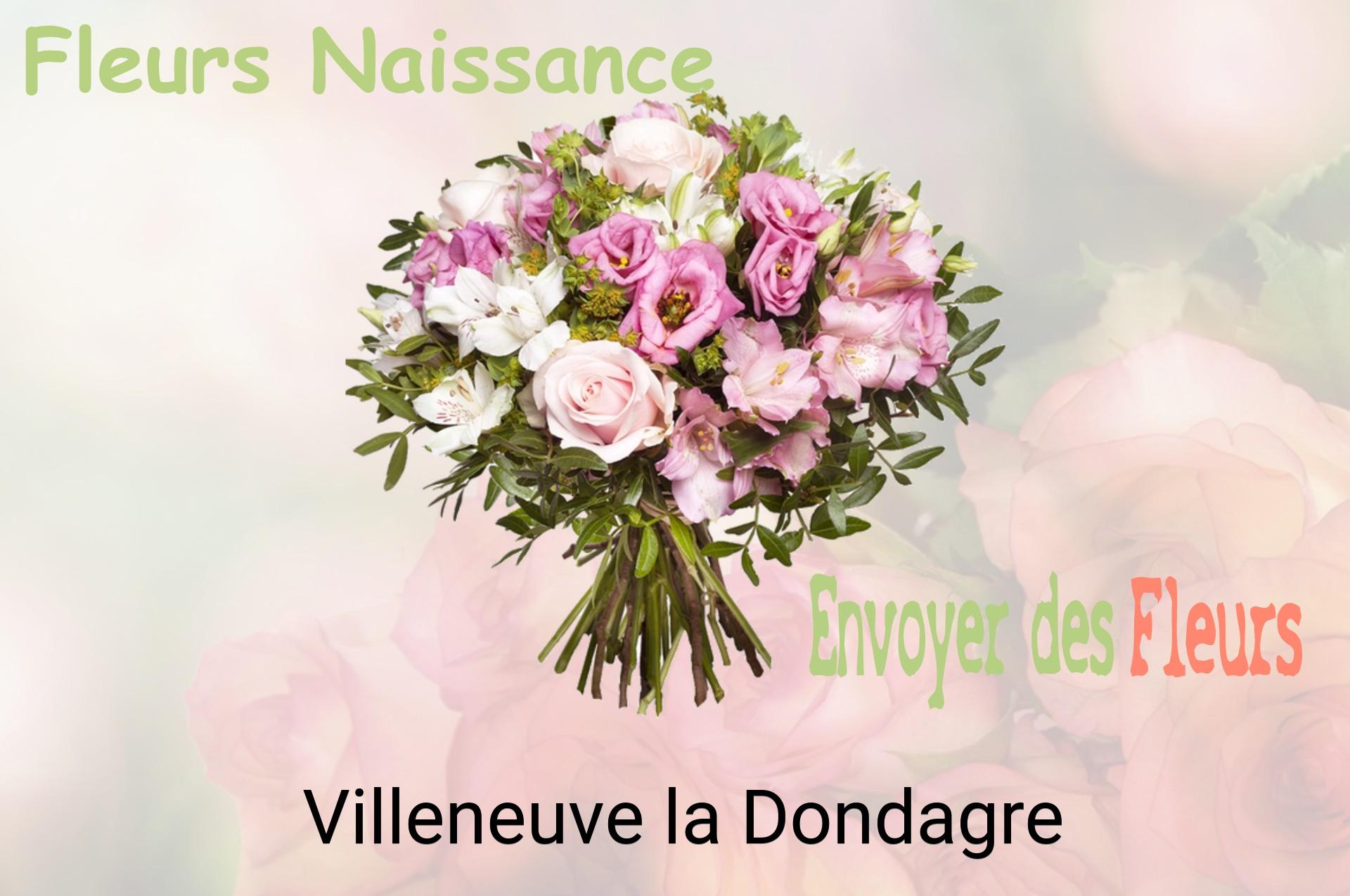 Bouquet de fleurs de naissance livré à Villeneuve-la-Dondagre