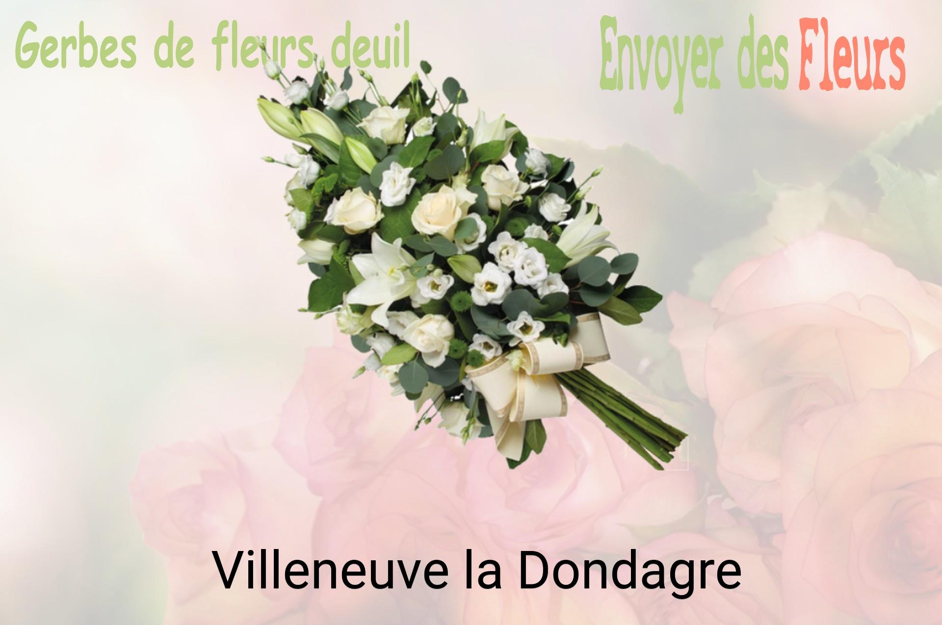 Gerbe de fleurs de deuil livrée à Villeneuve-la-Dondagre